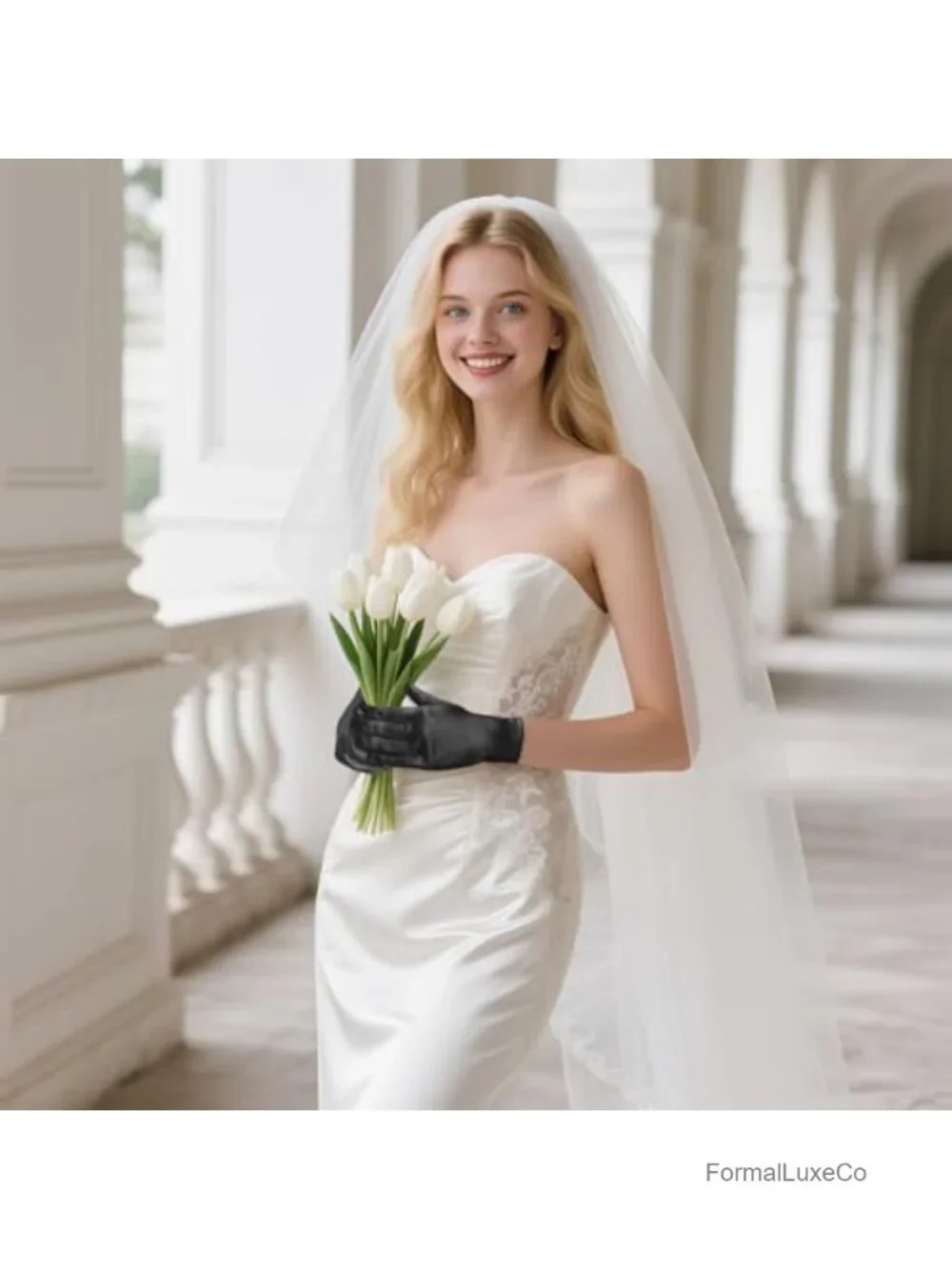 Satin Opera Gloves Women Formal Dancing Gloves Wedding Bridal Tea Party